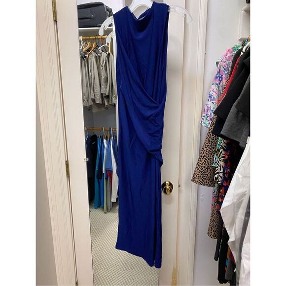 T BY ALEXANDER WANG NAVY KNOTTED SLEEVELESS DRESS SIZE small - Picture 3 of 8